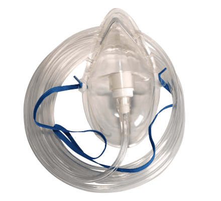 Sauerstoffmaske mit 2,10m Sicherheitsschlauch für Erwachsene