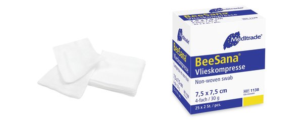BeeSana® Vlieskompresse 4-fach (unsteril) verschiedene Größen