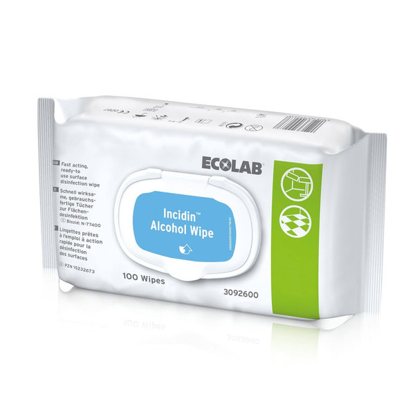 Ecolab Incidin Alcohol Wipes (100 Tücher)