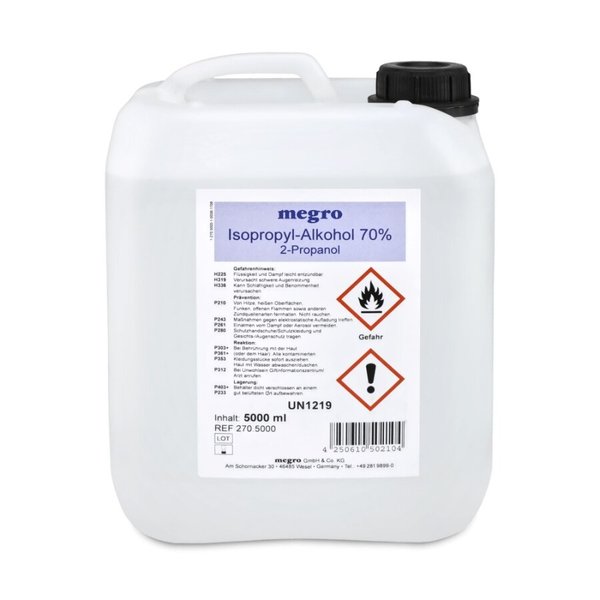 Isopropylalkohol 70% / 5 Liter / Megro